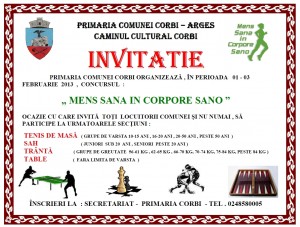 invitatie concurs sport